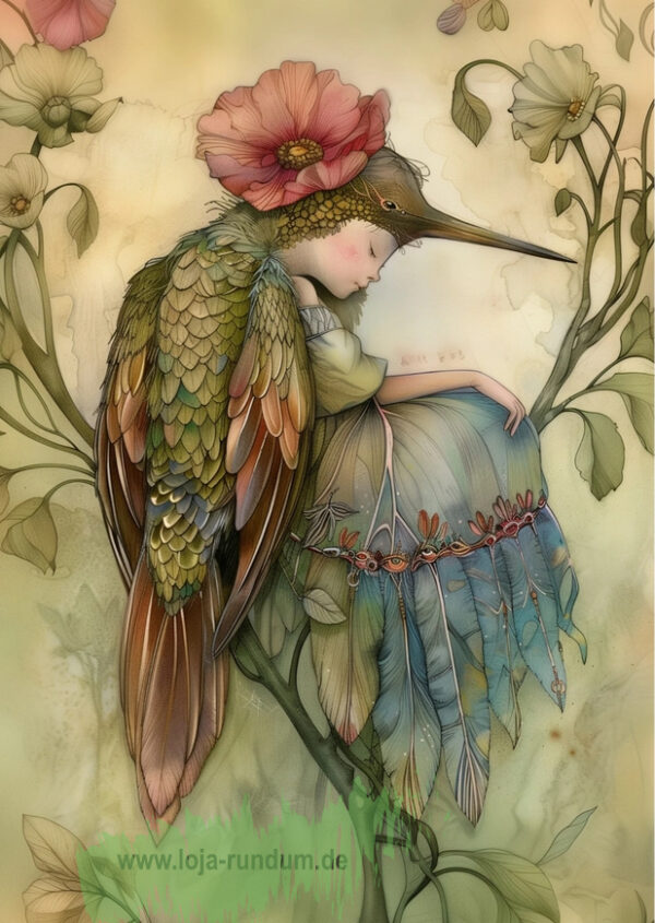 birds & Fairies Elf Und Kolibri