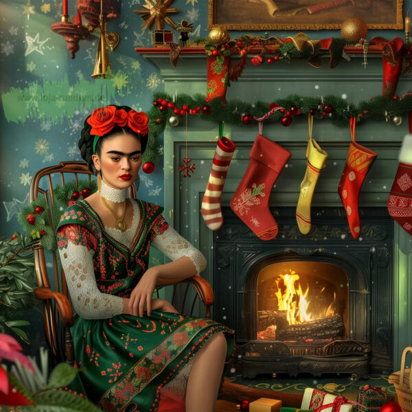 062 Frida Kahlo Gemütliches Weihnachtsfeuer