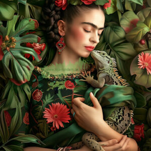 067 Frida Kahlo Eidechse