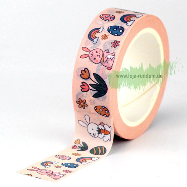 Washi Tape - Hase mit Regenbogen