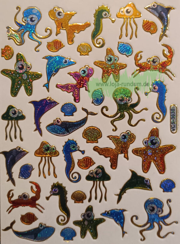 Sea animals - Glitter Stickers