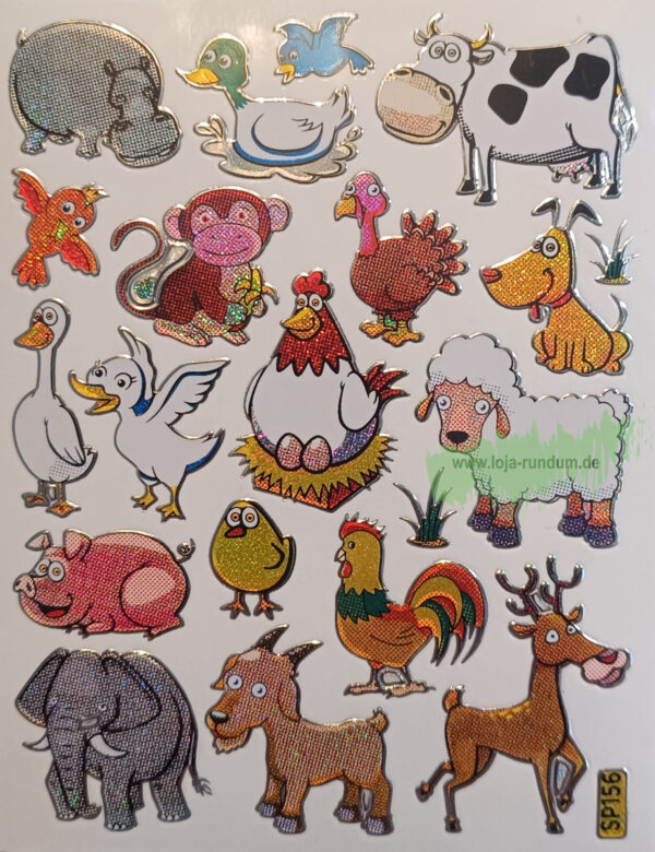 Animals - Glitter Stickers